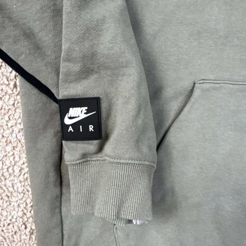 Nike Air Fleece Pull Over Hoodie Olive Green & Black HJ0273 320 Men's Size XL